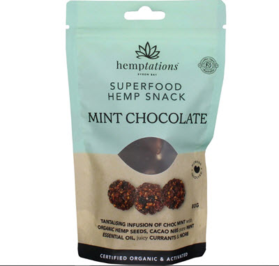 2DIE4 LIVE FOODS Hemptations Mint Chocolate 80g