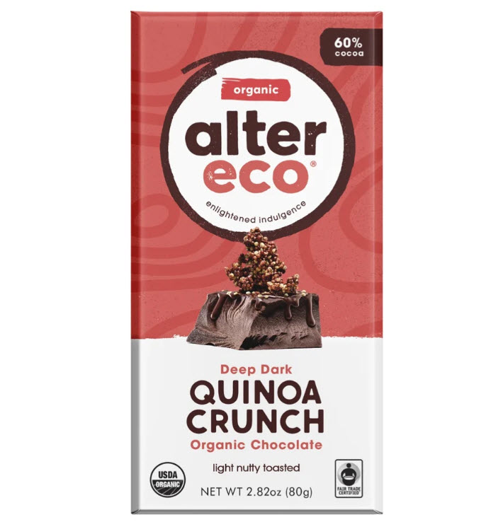 ALTER ECO Organic Dark Chocolate Quinoa 80g